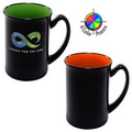 16 oz Two Tone Marco Mug - 4 Color Process (Black/Orange)